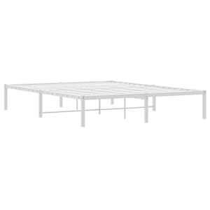 Kovový rám postele bílý 150 x 200 cm - obrázek 7