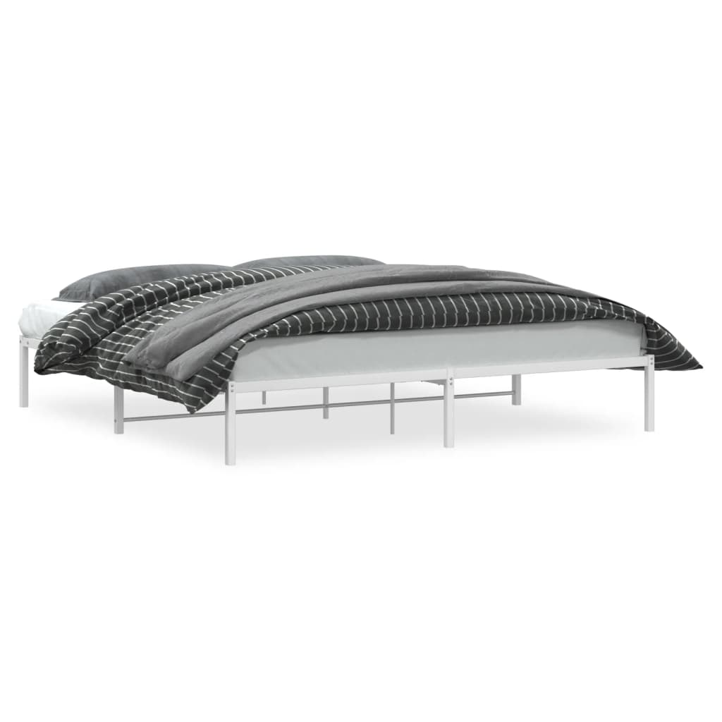 vidaXL Bedframe metaal wit 200x200 cm, foto 3