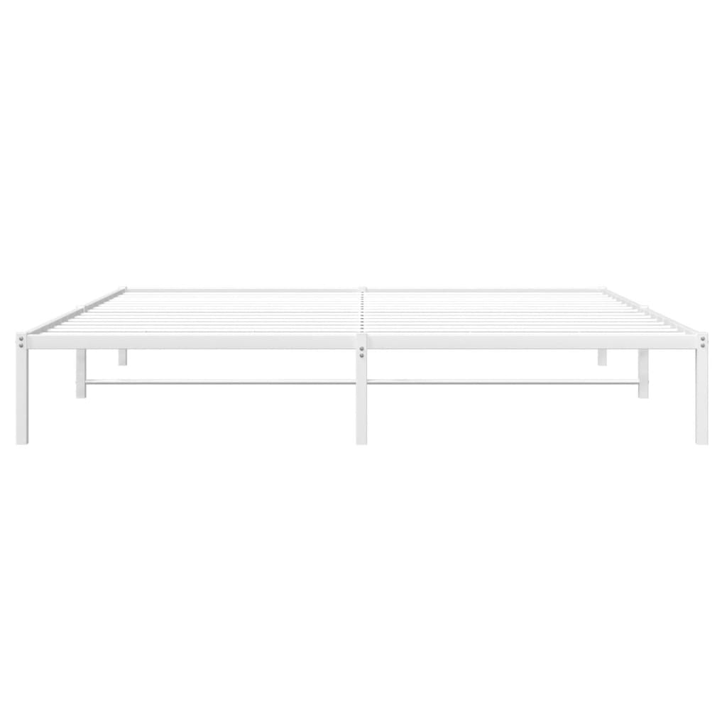 vidaXL Bedframe metaal wit 200x200 cm, foto 4
