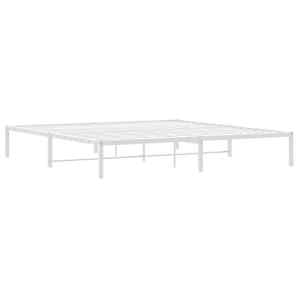 Kovový rám postele bílý 200 x 200 cm - obrázek 7