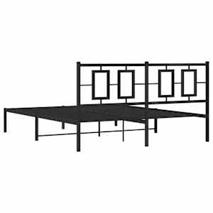 Kovový rám postele s čelem černý 150 x 200 cm - obrázek 7