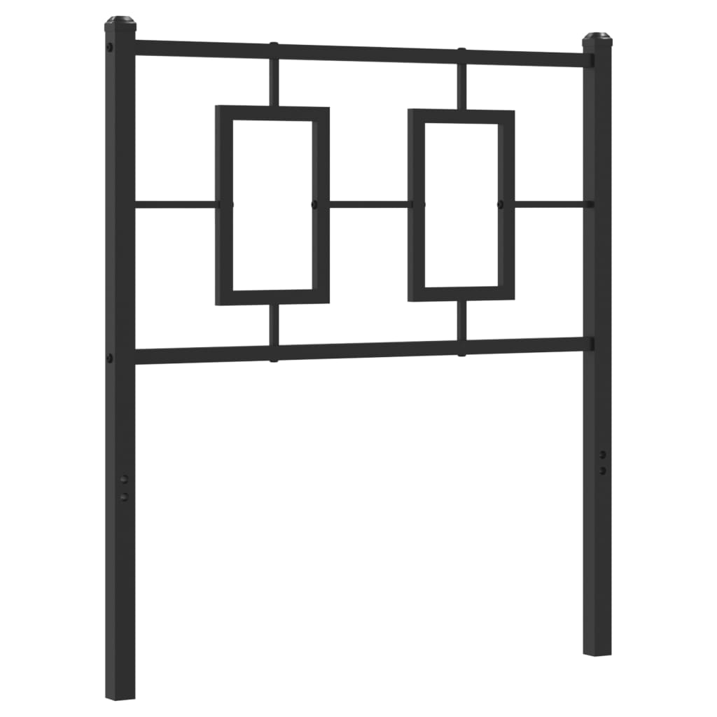 vidaXL Kovové čelo postele černé 75 cm