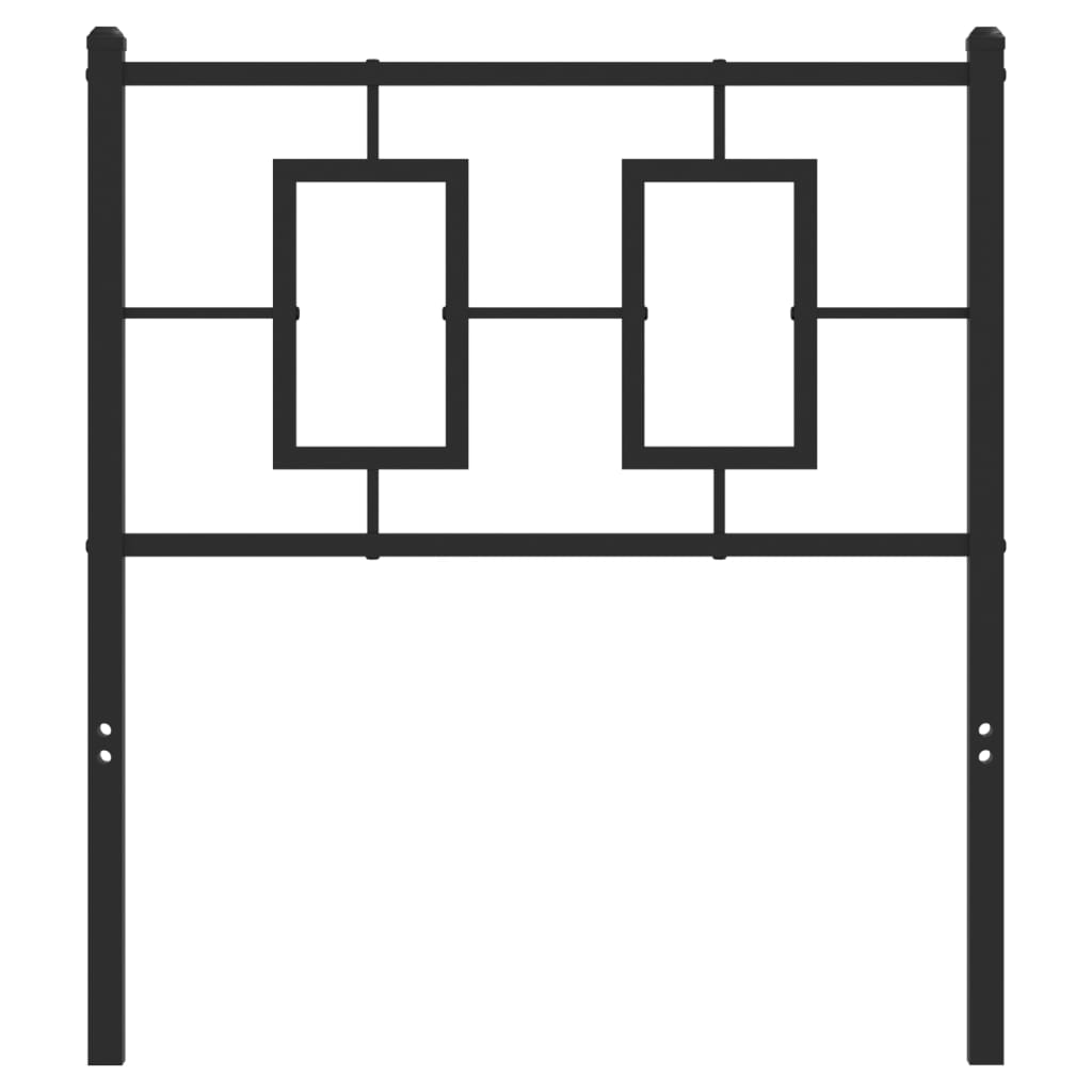 vidaXL Hoofdbord 75 cm metaal zwart afbeelding
