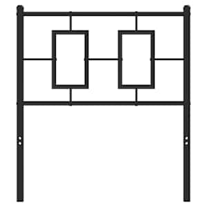 Kovové náhradní čelo postele černé 75 cm - obrázek 3
