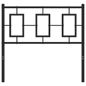 vidaXL T&ecirc;te de lit m&eacute;tal noir 90 cm