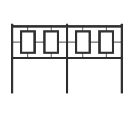 vidaXL udskiftningsgavl 140 cm metal sort