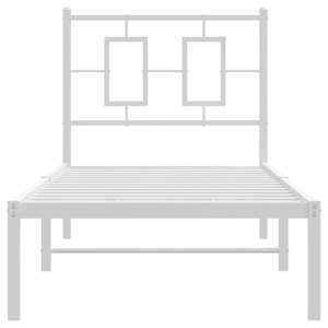 Kovový rám postele s čelem bílý 80 x 200 cm - obrázek 5