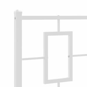 Kovový rám postele s čelem bílý 90 x 200 cm - obrázek 8