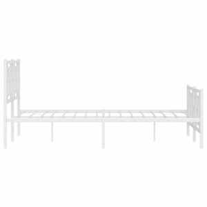 Kovový rám postele s hlavovým a nožním čelem bílý 140 x 200 cm - obrázek 6