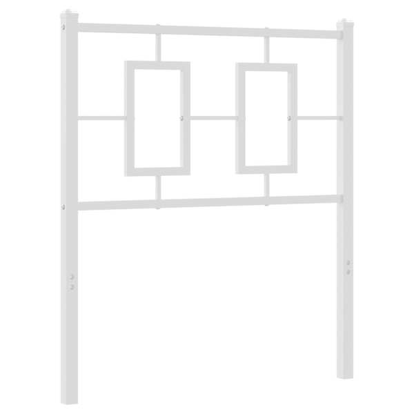 vidaXL metallist peatsi vahetatav voodipeatsi, valge, 75 cm