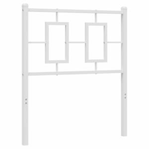 Kovové náhradní čelo postele bílé 75 cm - obrázek 5