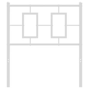 Kovové náhradní čelo postele bílé 80 cm - obrázek 3