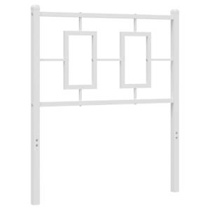 Kovové náhradní čelo postele bílé 80 cm - obrázek 5