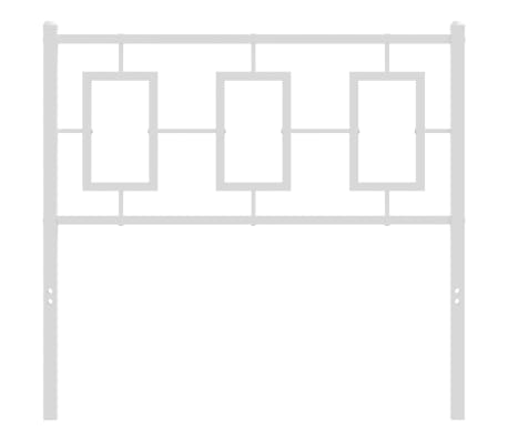 vidaXL Cabecero de metal blanco 90 cm