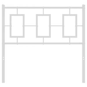 vidaXL Cabecero de metal blanco 90 cm