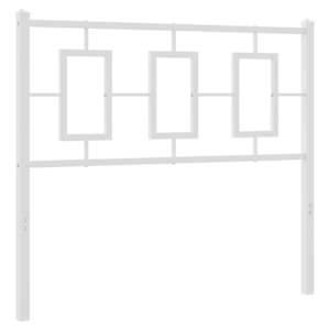 Kovové náhradní čelo postele bílé 100 cm - obrázek 2