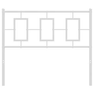 Kovové náhradní čelo postele bílé 100 cm - obrázek 3