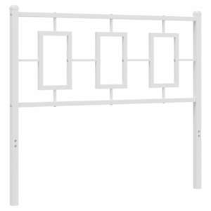 Kovové náhradní čelo postele bílé 100 cm - obrázek 5