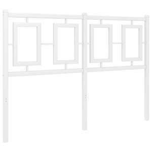 Kovové náhradní čelo postele bílé 120 cm - obrázek 2