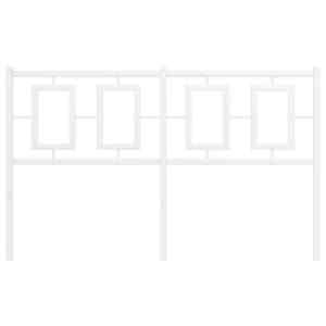 vidaXL Tăblie de pat metalică, alb, 135 cm