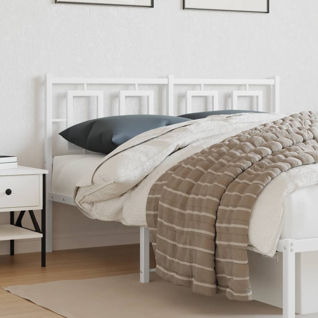 Metallist voodipeats, valge, 135 cm