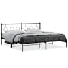 vidaXL metallist voodiraam peatsiga, must, 193x203 cm