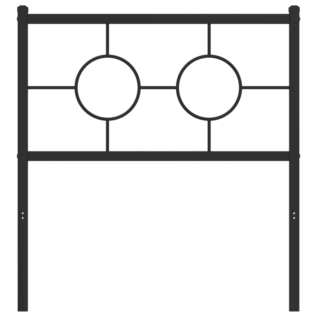 vidaXL Hoofdbord 75 cm metaal zwart afbeelding