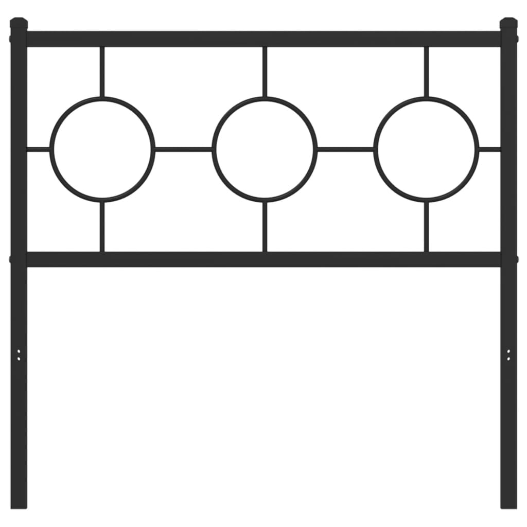 vidaXL Hoofdbord 90 cm metaal zwart afbeelding