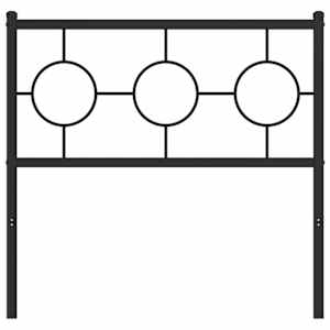 Kovové náhradní čelo postele černé 90 cm - obrázek 3
