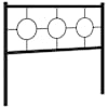 vidaXL metallist vahetatav voodipeats, must, 100 cm