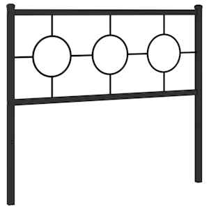 Kovové náhradní čelo postele černé 100 cm - obrázek 2