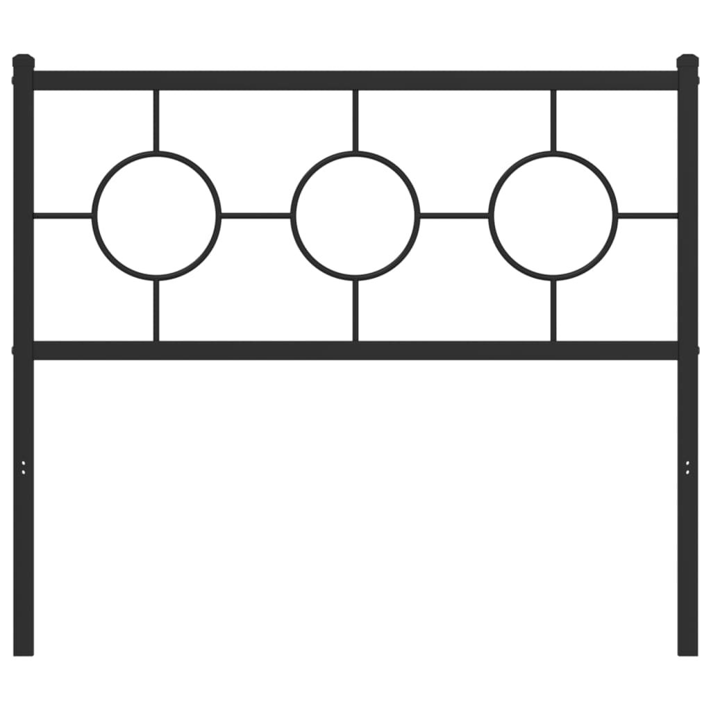 vidaXL Vervangend hoofdbord 100 cm metaal zwart, foto 2