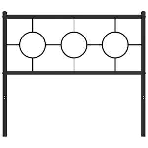 Kovové náhradní čelo postele černé 100 cm - obrázek 3