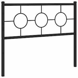 Kovové náhradní čelo postele černé 107 cm - obrázek 2