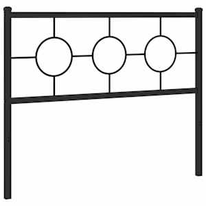 Kovové náhradní čelo postele černé 107 cm - obrázek 4