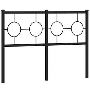 Kovové náhradní čelo postele černé 120 cm - obrázek 2