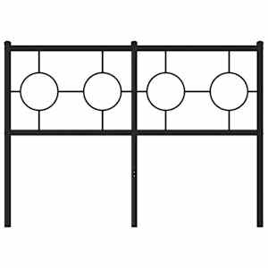 Kovové náhradní čelo postele černé 120 cm - obrázek 3