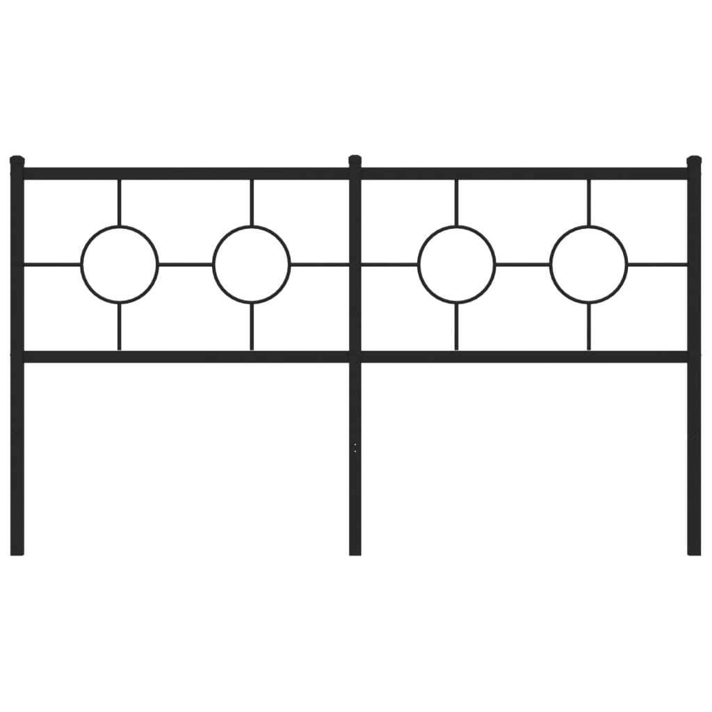 vidaXL Hoofdbord 160 cm metaal zwart afbeelding