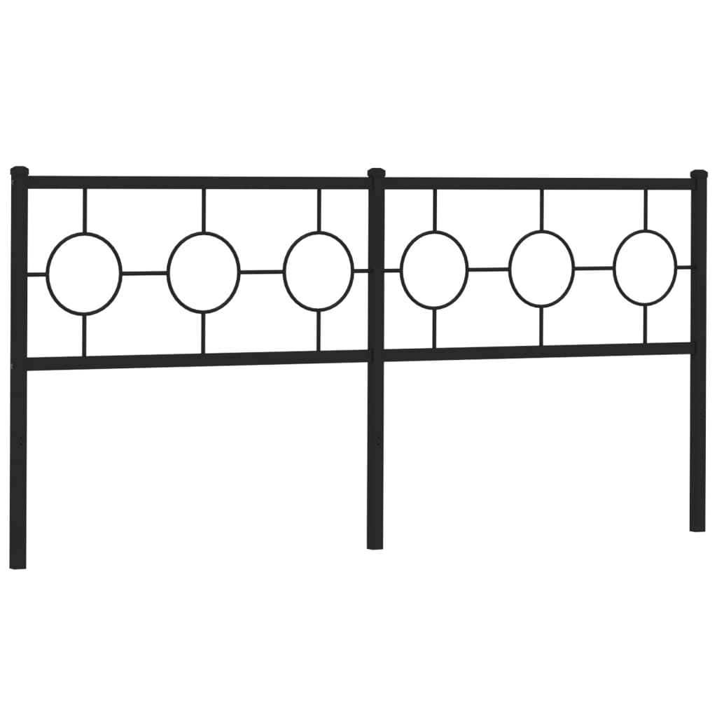 vidaXL Vervangend hoofdbord 180 cm metaal zwart, foto 3