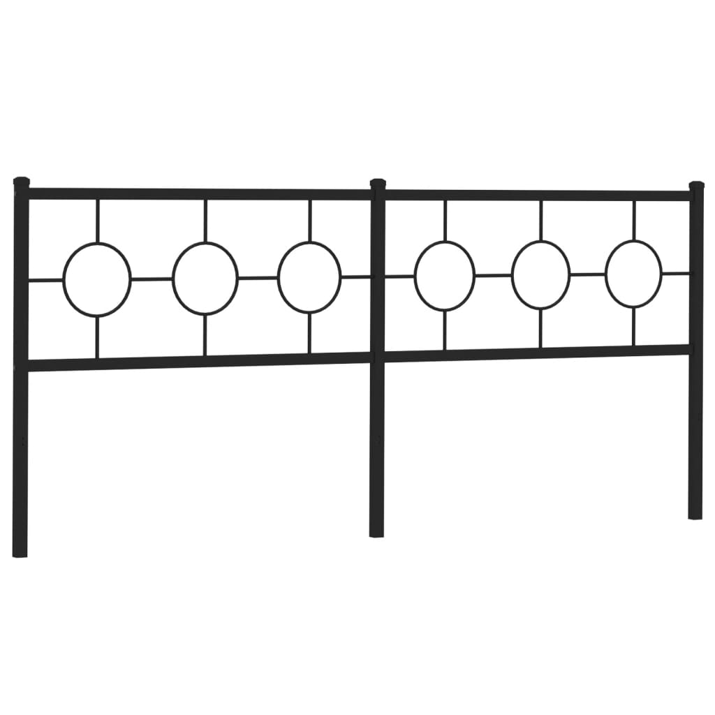 vidaXL Vervangend hoofdbord 193 cm metaal zwart, foto 3