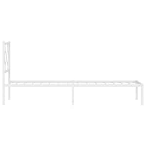 Kovový rám postele s čelem bílý 80 x 200 cm - obrázek 6