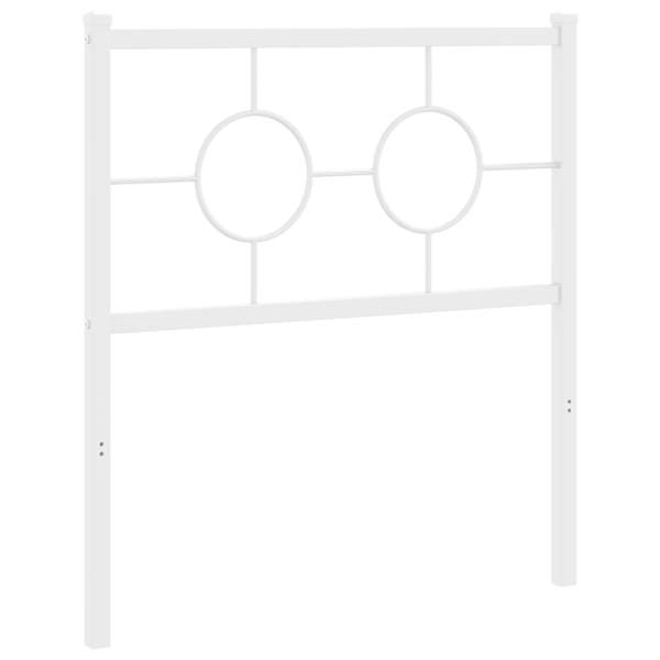 vidaXL metallist peatsi vahetatav voodipeatsi, valge, 75 cm