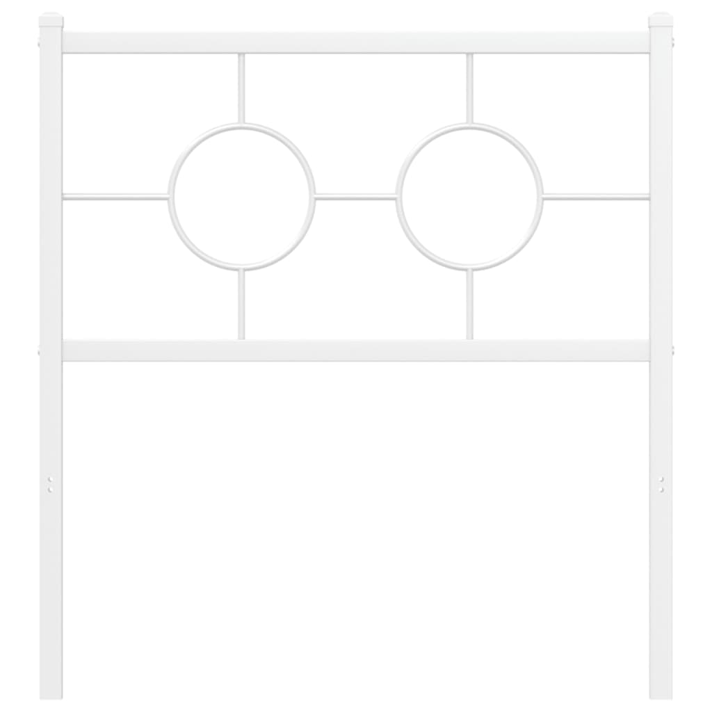 vidaXL Hoofdbord 75 cm metaal wit afbeelding