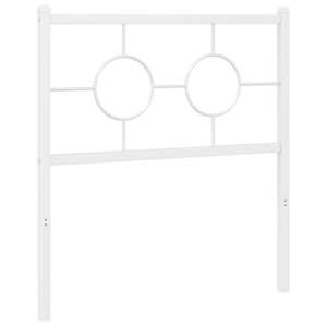 Kovové náhradní čelo postele bílé 75 cm - obrázek 4