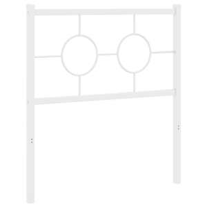 Kovové náhradní čelo postele bílé 80 cm - obrázek 2