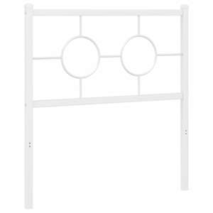 Kovové náhradní čelo postele bílé 80 cm - obrázek 4
