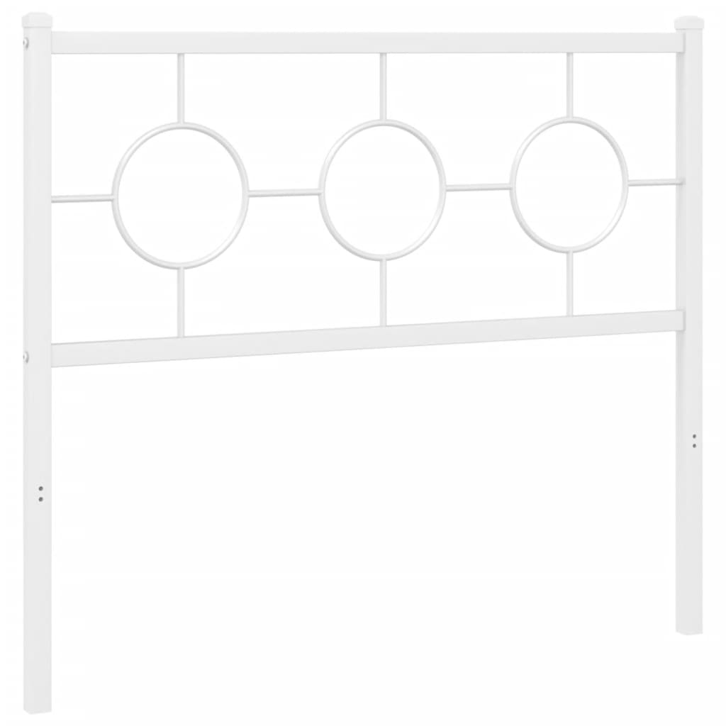 vidaXL Kovinsko vzglavje belo 100 cm