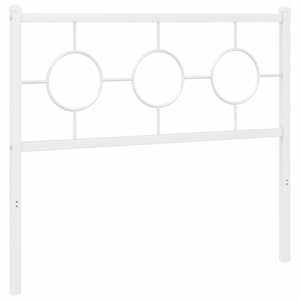 Kovové náhradní čelo postele bílé 100 cm - obrázek 2