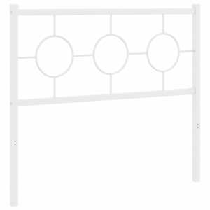 Kovové náhradní čelo postele bílé 100 cm - obrázek 4