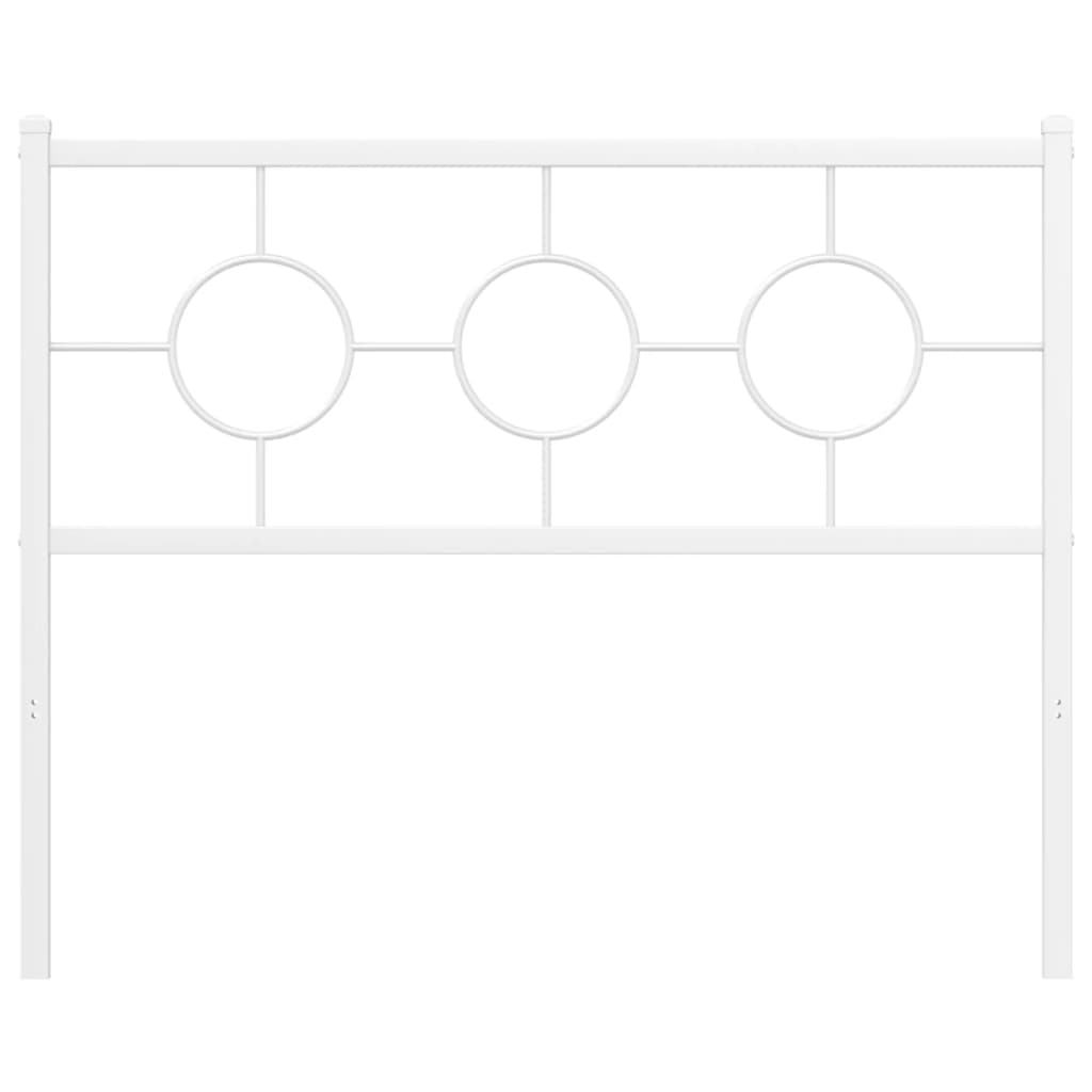 vidaXL Hoofdbord 107 cm metaal wit afbeelding